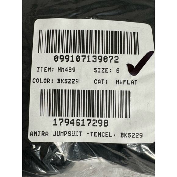 NWOT Madewell Square-Neck Wide-Leg Sleeveless Jumpsuit True Black Size 6 - Picture 12 of 14